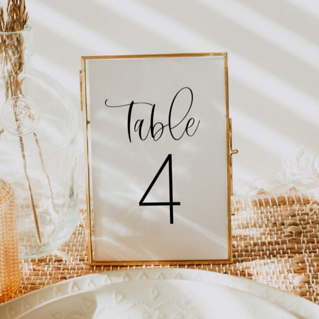 JOLIE Minimalist Boho Simple Table Number Card (Creator Uploaded)