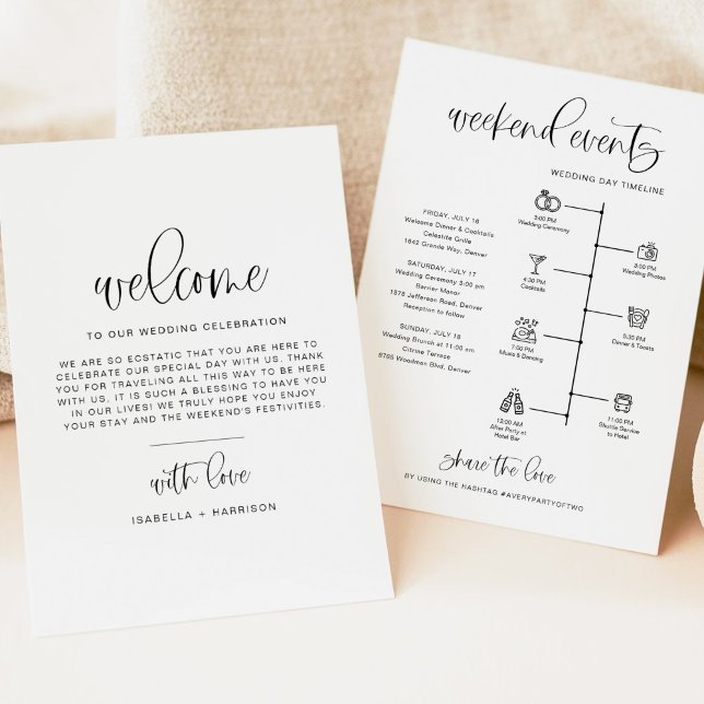 JOLIE Minimalist Boho Welcome Letter Timeline Card (Creator Uploaded)