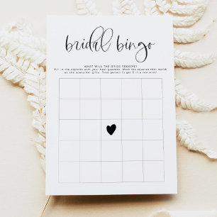 JOLIE Minimalist Bridal Shower Bingo Game Card