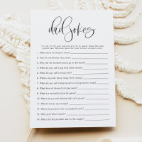 JOLIE Minimalist Dad Jokes Baby Shower Game