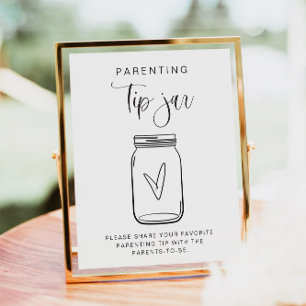 JOLIE Minimalist Parenting Tip Jar and Advice Sign