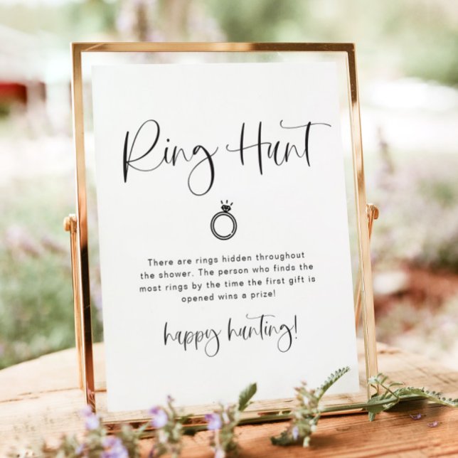 JOLIE Minimalist Ring Hunt Bridal Shower Game Poster (Creator Uploaded)