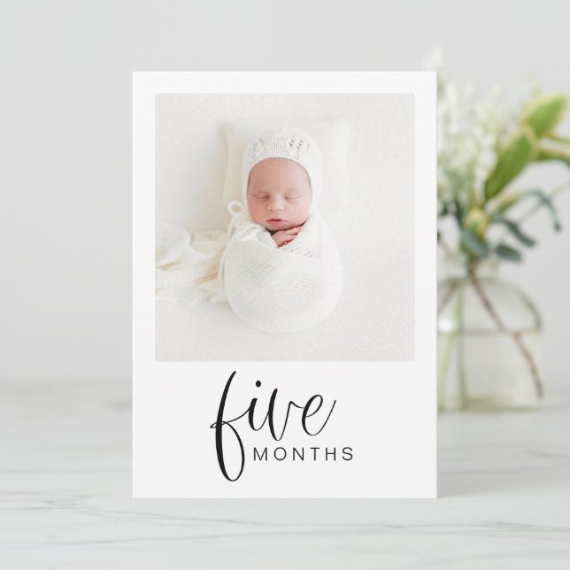 JOLIE Modern 1st Birthday Milestone Photo Banner I Invitation (Standing Front)