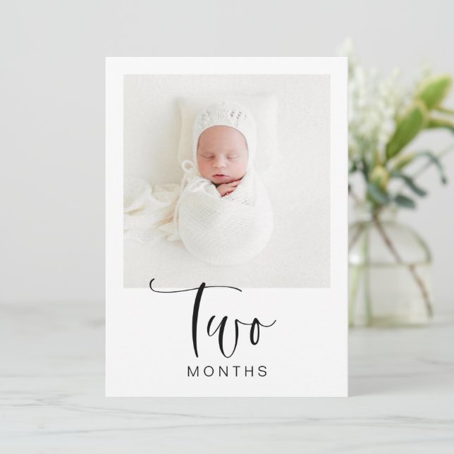 JOLIE Modern 1st Birthday Milestone Photo Banner I Invitation (Standing Front)