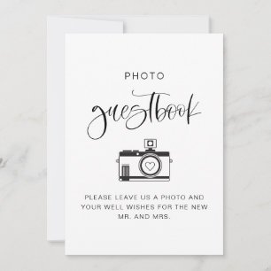 JOLIE Modern Bohemian Photo Guest Book Sign Invitation