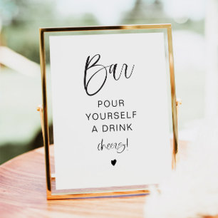 JOLIE Modern Minimalist Self Serve Bar Sign