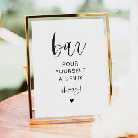 JOLIE Modern Minimalist Self Serve Bar Sign
