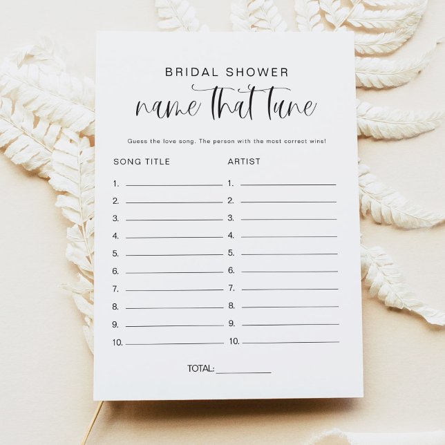 JOLIE Modern Name That Tune Bridal Shower Game Invitation (Creator Uploaded)