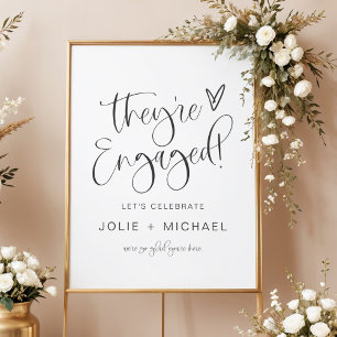 JOLIE They're Engaged Engagement Party Poster