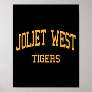 Joliet West High School Hs Joliet Il Retro Sports Poster
