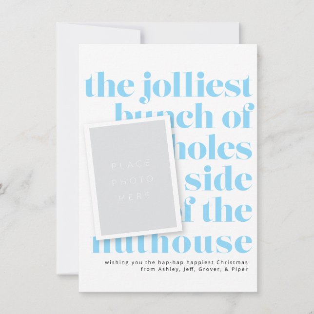 Jolliest Bunch Holiday Tradition Portrait Front Invitation (Front)