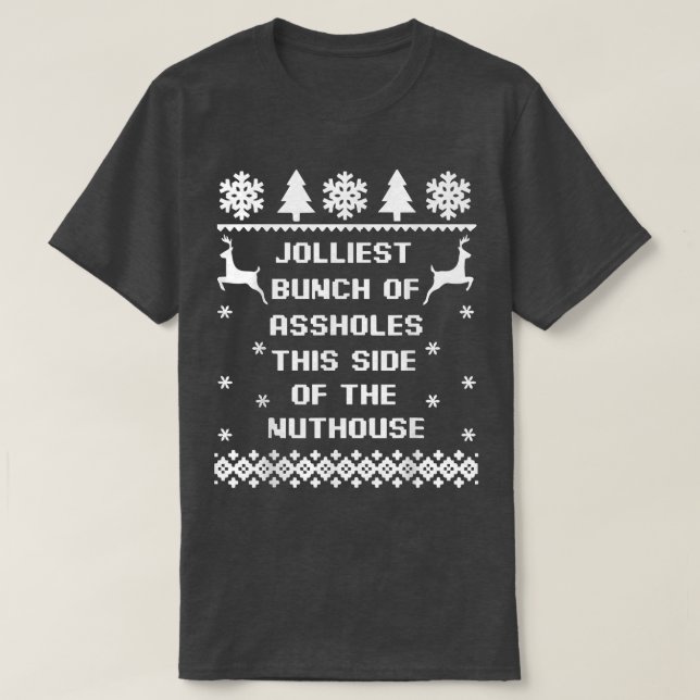 Jolliest Bunch Of AHoles Ugly Christmas Sweater Co (Design Front)