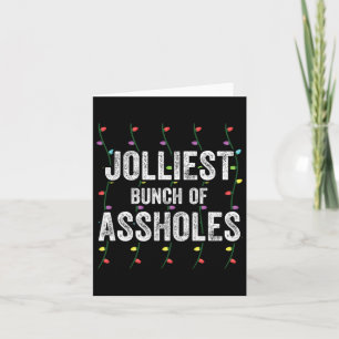 Jolliest Bunch Of Holes Christmas Lights Funny Chr Card