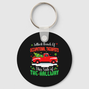 Jolliest Bunch Of Occupational Therasts Funny Chri Key Ring