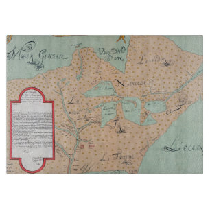 JOLLIET: NORTH AMERICA 1674 CUTTING BOARD