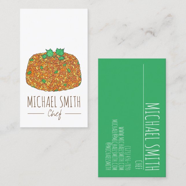 Jollof Rice Nigerian Ghanaian West African Food Business Card (Front/Back)