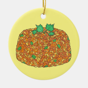 Jollof Rice Nigerian Ghanaian West African Food Ceramic Tree Decoration