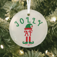 Jolly AF- Christmas Ornament, Santa's Helper Elf