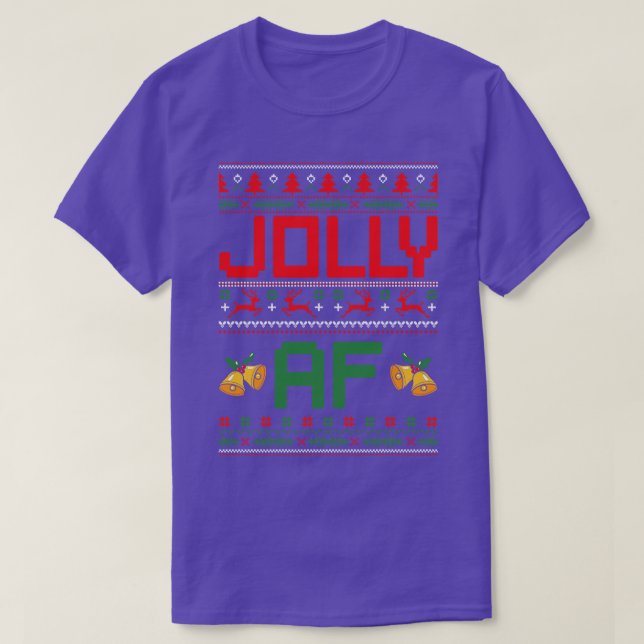 Jolly AF ugly Christmas sweater (Design Front)