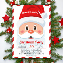 Jolly And Cute Santa Christmas Party Holiday