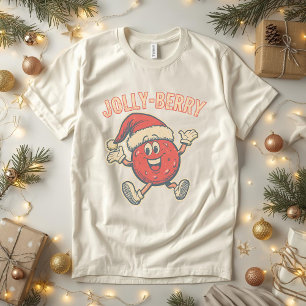 Jolly-berry – Funny Christmas Fruit Pun Tri-Blend Shirt