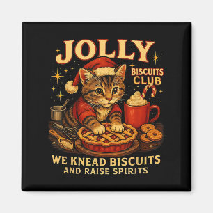 Jolly Biscuits Club We Knead Cat Xmas Magnet
