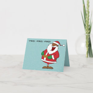 Jolly Black Saint Nicholas 2 Holiday Card