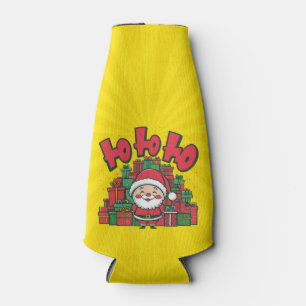 Jolly Cartoon Santa Christmas-67748 Bottle Cooler