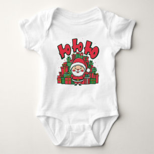 Jolly Cartoon Santa Christmas-67748 Hoodie Baby Bodysuit
