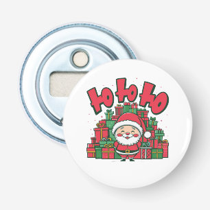 Jolly Cartoon Santa Christmas Bottle Opener