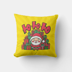 Jolly Cartoon Santa Christmas Cushion