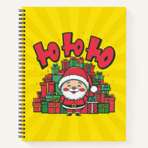 Jolly Cartoon Santa Christmas Notebook