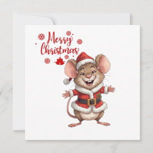 Jolly Christmas Animal – Festive Holiday Cartoon  Card