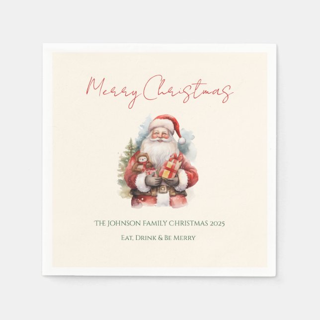 Jolly Christmas Magic Paper Napkins (Front)