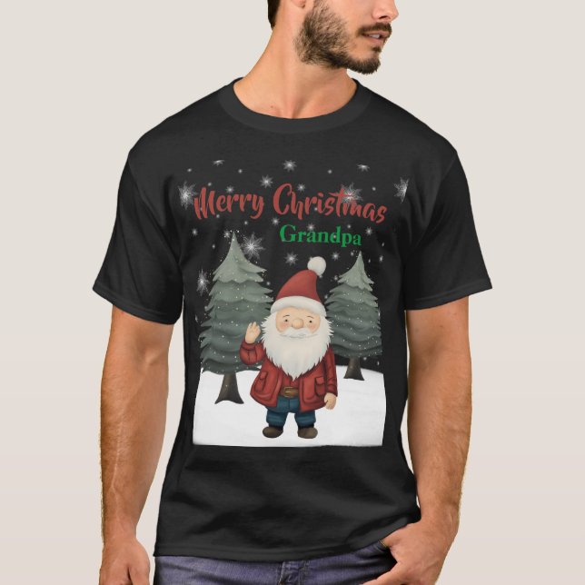 Jolly Christmas Santa Festive Custom T-Shirt (Front)