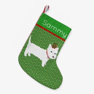 Jolly Christmas West Highland Terrier Small Christmas Stocking