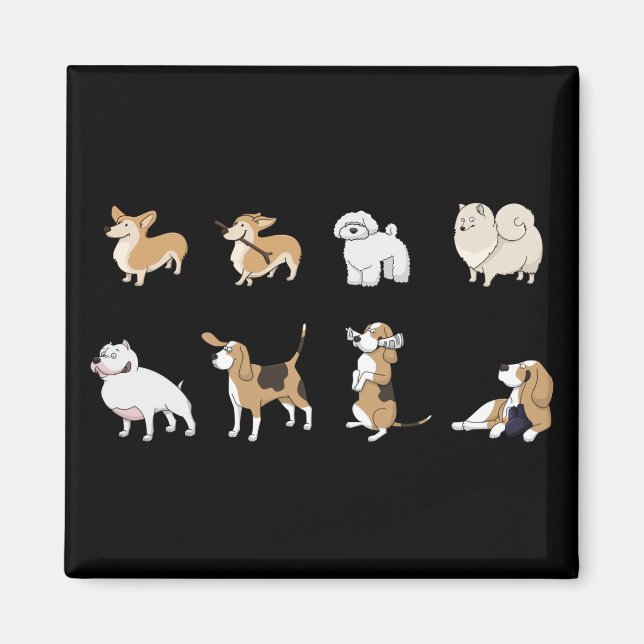 Jolly corgis magnet (Front)