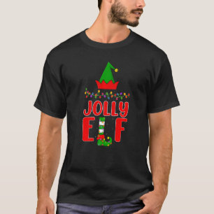 Jolly Elf Matching Family Lighting Christmas T-Shirt