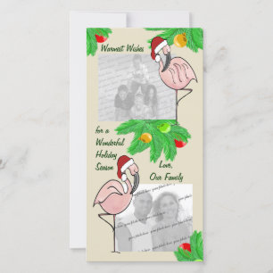 Jolly Flamingos/ Photo greeting card
