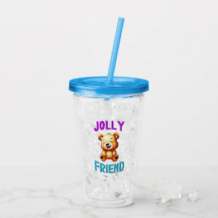 Jolly Friend Pandas July Bears 30 Teddy Friendship Acrylic Tumbler