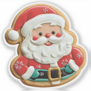 Jolly Frosted Santa Cookie