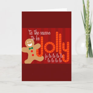 Jolly GIngerbread Man Holiday Card