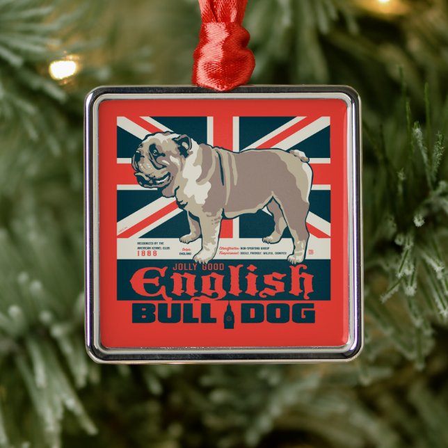 Jolly Good English Bulldog Metal Tree Decoration (Tree)