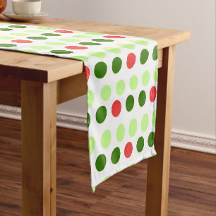 Jolly Holiday Polka Dots Short Table Runner