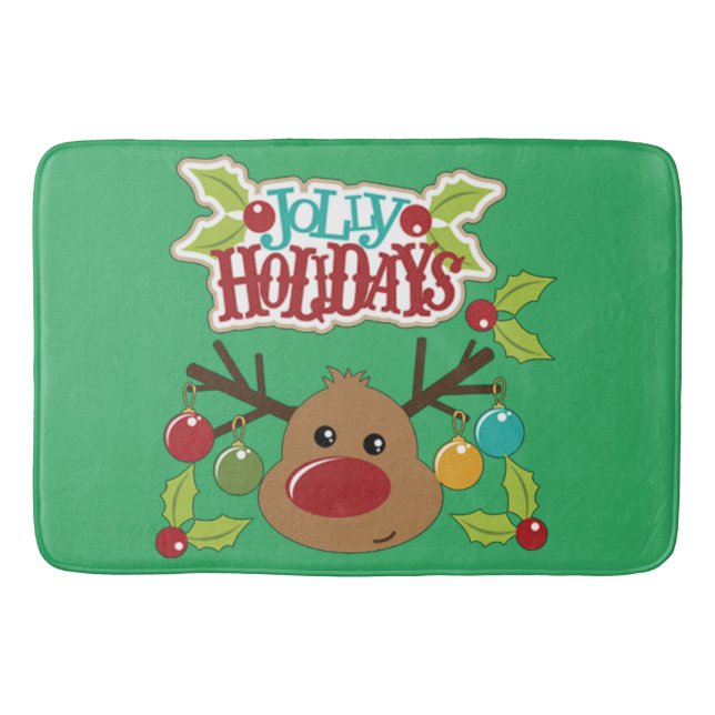 Jolly Holidays Bath Mat (Front)
