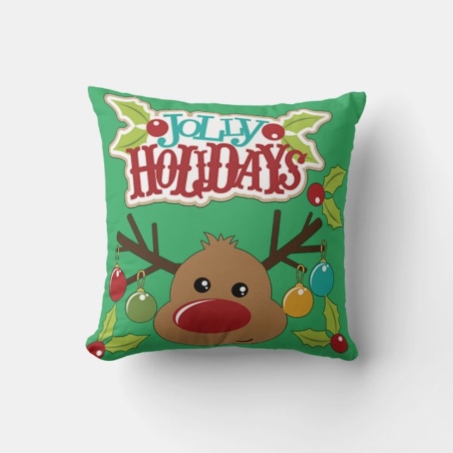 Jolly Holidays Cushion (Front)