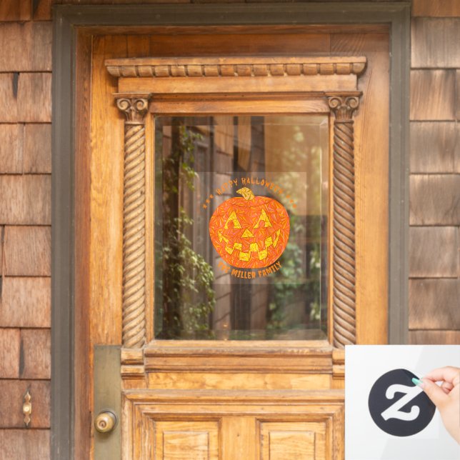 Jolly Jack O Lantern Cute Welcome Fun Halloween (Home Door)