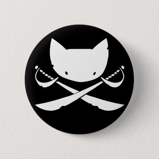 Jolly Kitty Pirate Button