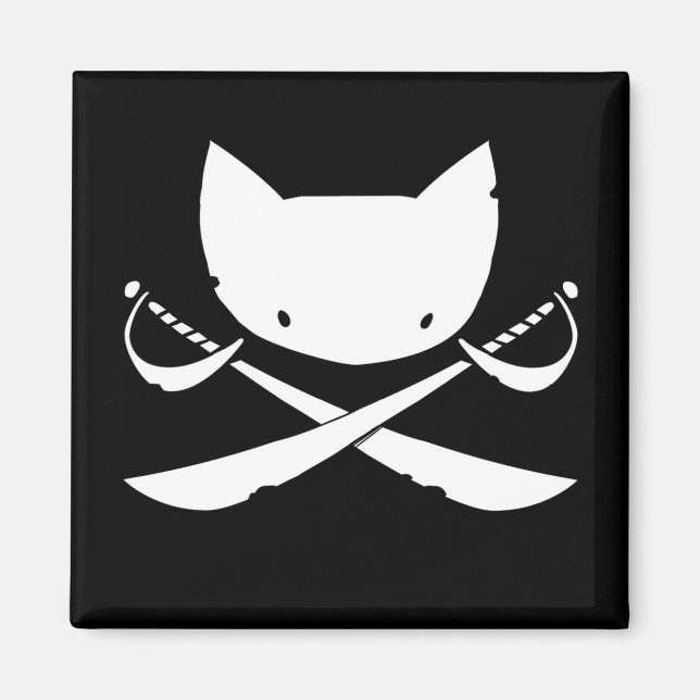 Jolly Kitty Pirate Magnet (Front)
