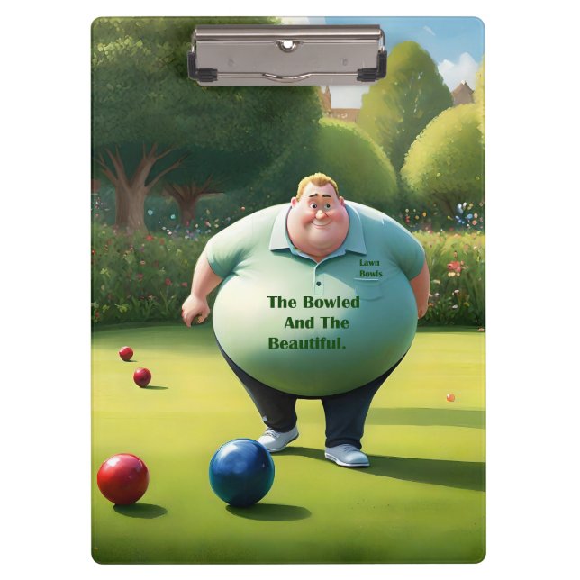 Jolly Lawn Bowler Man,  Clipboard (Front)